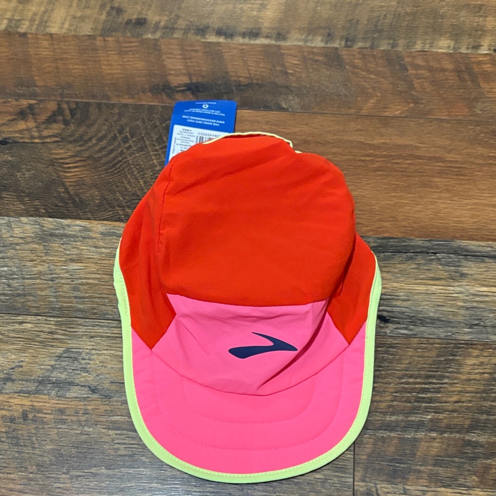 Brooks lightweight packable Red and Pink Cap